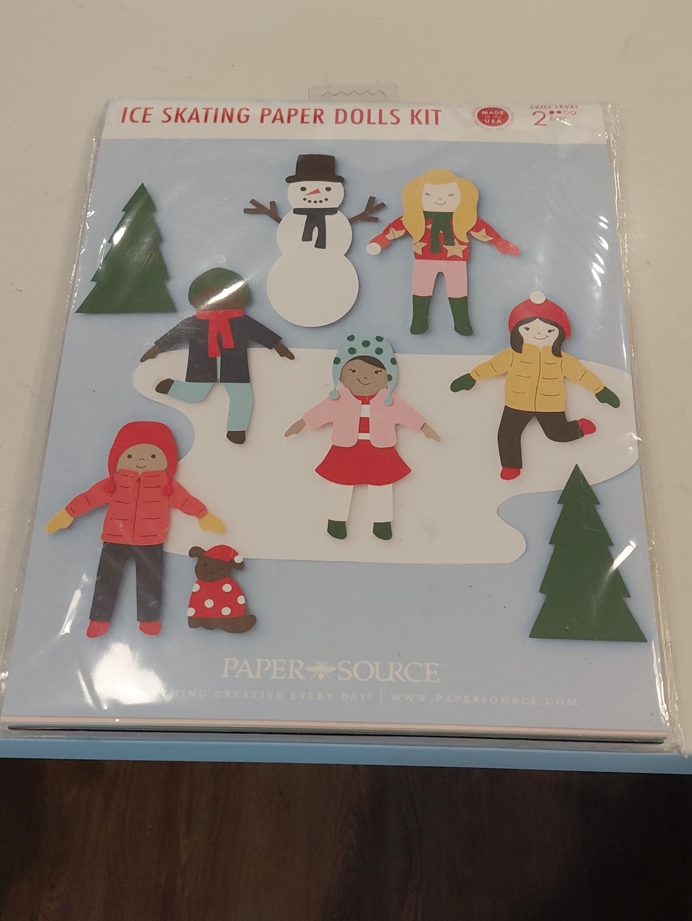 Paper Source Winter Paper Doll Kit - Red, Green, Pink, Yellow